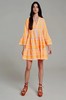 Devotion Twins - ELLA DRESS SHORT - Neon Orange / Off White - 女装 - 连身裙 - 橙色 商品缩略图1