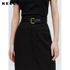NEELLY纳俪商场同款西装半身裙女收腰前开叉直筒A字裙简约通勤N23072E01052 商品缩略图2