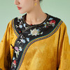 春夏女装新款撞色拼接绣花国风上衣R230307 商品缩略图3