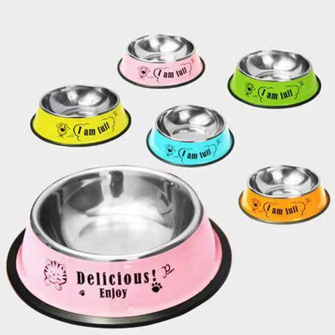 宠物不锈钢中号喂食碗5个/组 商品图2