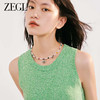 ZEGL笑脸串珠项链女轻奢小众高级感人造珍珠法式复古锁骨链配饰品 商品缩略图3
