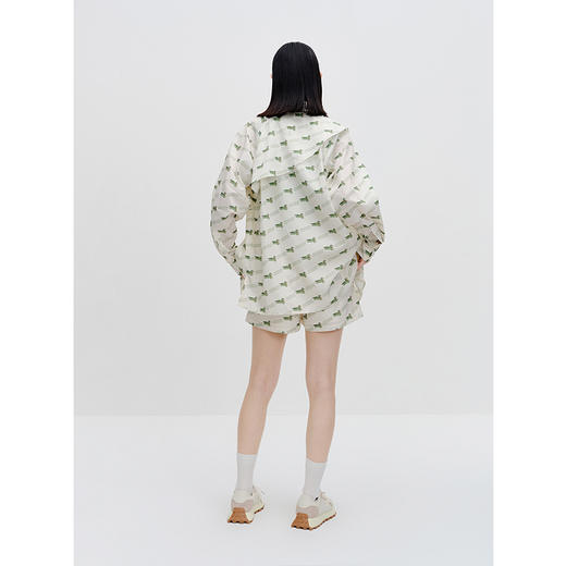 NEELLY纳俪商场同款高级时尚套装显瘦遮肉印花衬衫短裤气质两件套N23072Z01056 商品图3