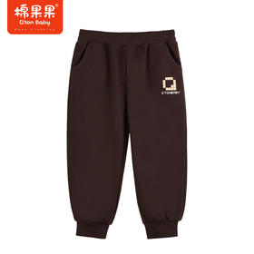 棉果果秋季新品男童运动舒适休闲针织斜纹布长裤M312200223492