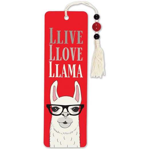 串珠书签 文创周边 Peter Pauper Press 英文原版 
Llive Llove Llama Beaded Bookmark 商品图0