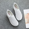 ZHR休闲小白鞋女网洞鞋2023夏秋新款一脚蹬厚底坡跟小白鞋 商品缩略图8