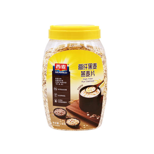 西麦高纤黑麦燕麦片（罐装）1kg*2桶 商品图1