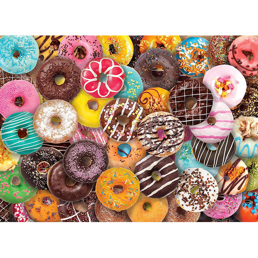 甜甜圈拼图500片 文创周边 Peter Pauper Press 英文原版 
Donuts 500 Piece Jigsaw Puzzle 商品图0