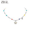 ZEGL笑脸串珠项链女轻奢小众高级感人造珍珠法式复古锁骨链配饰品 商品缩略图1