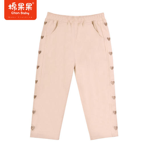棉果果秋季新品女童弹力棉斜纹舒适弹力棉长裤裤子M322200223420 商品图1