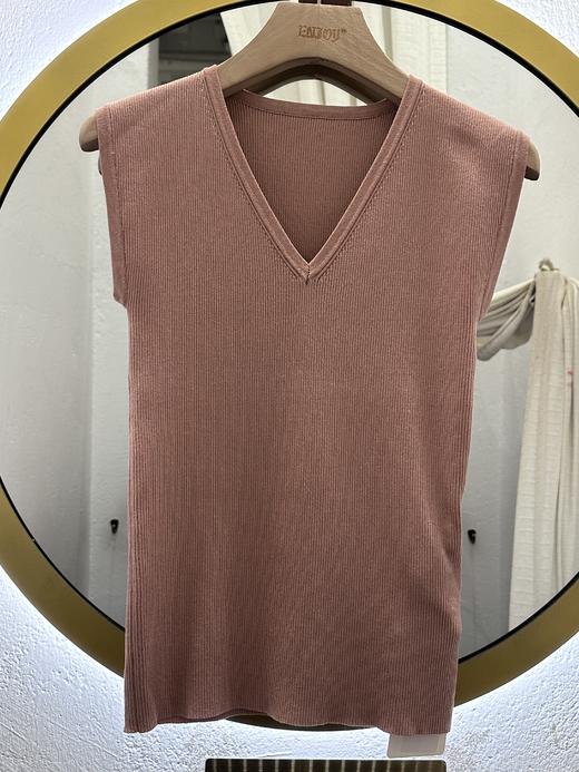 【门店同款】夏季V领小飞袖针织衫 150628485 商品图0