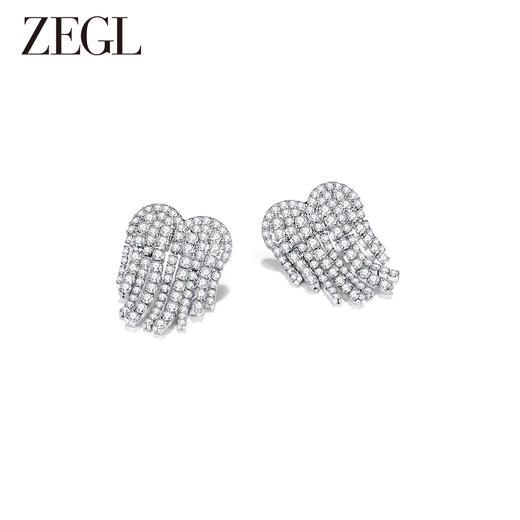 ZEGL闪耀流苏耳环女小众设计感高级耳钉2023年新款潮长款气质耳饰 商品图2