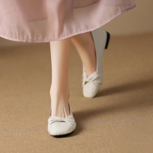 ZHR单鞋女小香风豆豆鞋一脚蹬2023年新款夏秋法式乐福小皮鞋休闲 商品图3