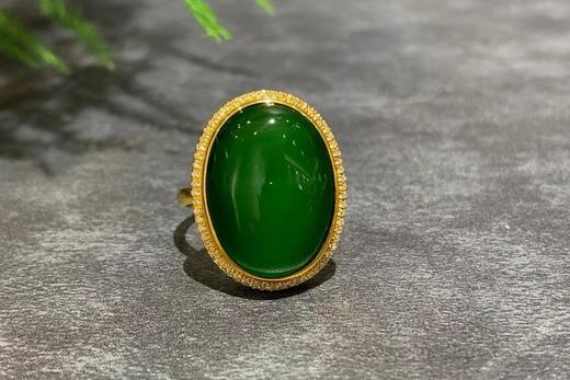 【御珠宫坊】金镶碧玉戒指 商品图0