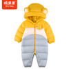棉果果秋季新品男童防钻绒可爱撞色拼接5A抗菌轻羽绒连体衣爬服哈衣连身衣M312722923452 商品缩略图1