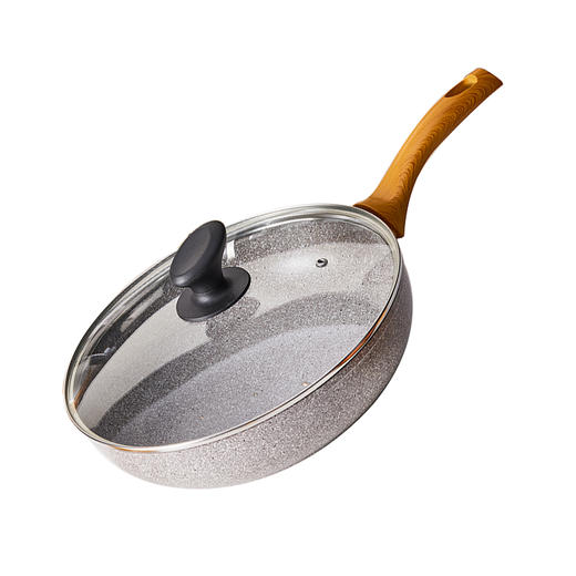 Flonal火山岩平底家用不粘锅煎饼煎蛋麦饭石深煎锅炒菜电磁炉燃气【不支持补差，非质量问题不退不换】S 商品图0