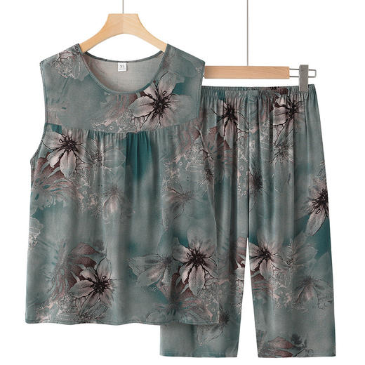 黛唯梵【穿上新衣，奶奶显年轻！】妈妈宽松大码，适合不同身型；棉绸薄款夏季背心，让您的夏天更舒适！ 商品图3