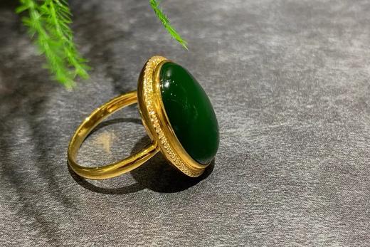 【御珠宫坊】金镶碧玉戒指 商品图3