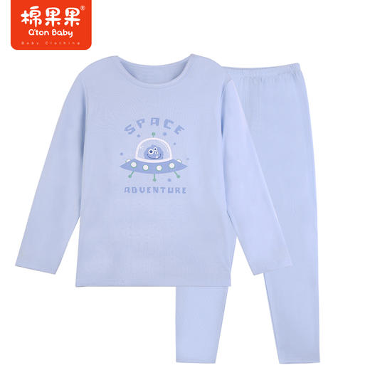 棉果果秋季新品莫代尔含牛奶丝男童140-160码中大童高品质柔软舒适爽滑细腻抗皱免烫健康抑菌家居套头套装M311302423530 商品图1