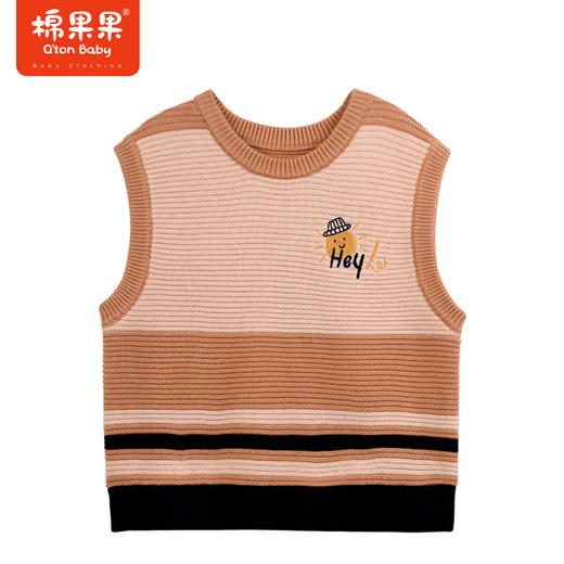 棉果果秋季新品男童棉线背心毛衣线衣帅气绅士M312170523455 商品图1
