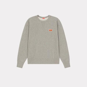 KENZO 高田贤三 男士棉质徽标印花圆领长袖卫衣 灰色 FD65 SW071 4ME 94