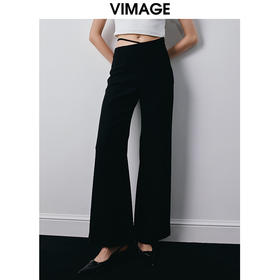 VIMAGE纬漫纪秋季新款时尚百搭高腰裤V2005603
