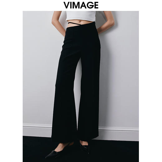 VIMAGE纬漫纪秋季新款时尚百搭高腰裤V2005603 商品图0