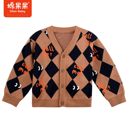 棉果果秋季新品男童棉线帅气开衫毛衣线衣对开毛衣M312161523454 商品图2