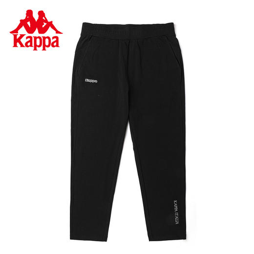 Kappa卡帕九分裤2023新款男秋针织长裤黑色运动休闲裤束脚卫裤 商品图0