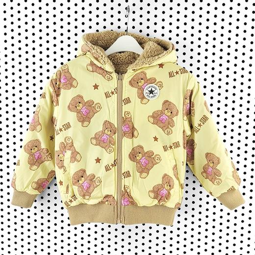 Converse匡威童衣童衣冬女童羊羔绒双面穿保暖连帽厚外套CV2242109 商品图3