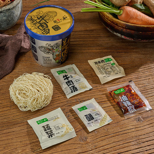【安食六和】兰州牛肉面121g金汤脆芽152g冲泡非油炸方便拉面6桶 商品图4