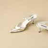 时尚气质欧美风蛇纹尖头细跟包头半拖鞋女高跟鞋MY-A109 商品缩略图5