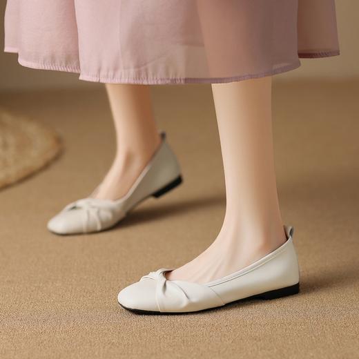 ZHR单鞋女小香风豆豆鞋一脚蹬2023年新款夏秋法式乐福小皮鞋休闲 商品图2