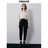 【转款下架】VIMAGE纬漫纪秋季新款高腰通勤纯色显瘦裤子V2005604 商品缩略图1