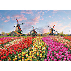 风车与郁金香拼图1000片 文创周边 Peter Pauper Press 英文原版 
Windmills and Tulips 1000 Piece Jigsaw Puzzle