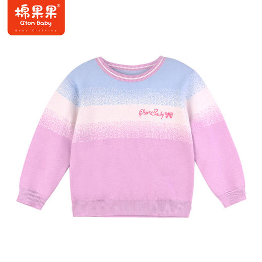 棉果果秋季新品女童包芯纱柔软有型渐变色棉线衫毛衣M322160523412 商品图1