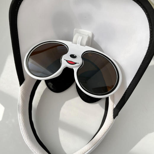 「七色可选！熊猫眼镜款」卡通儿童帽子夏季大帽檐空顶帽 宝宝墨镜防晒遮阳帽宝宝鸭舌帽配饰 商品图4