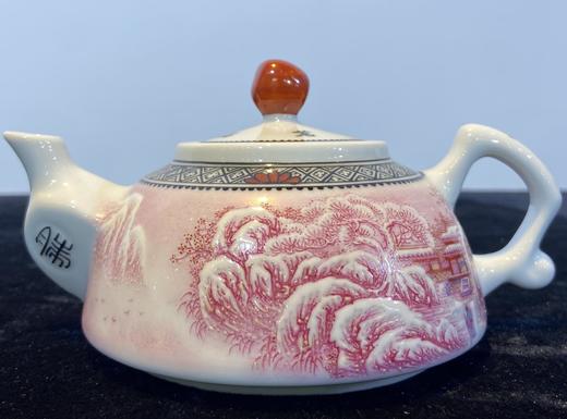 玛瑙红雪景踏雪访友壶 商品图0