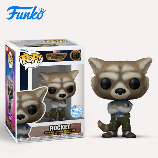 Funko POP! 漫威电影银河护卫队3 Rocket 双臂交叉的火箭浣熊限定款手办公仔玩偶摆件 67514 商品图2
