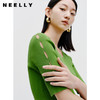 NEELLY纳俪商场同款秋季气质圆领修身针织衫女镂空短袖显瘦上衣N23072A01033 商品缩略图2