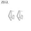 ZEGL璀璨几何耳环女2023新款爆款耳钉小众设计感高级925银针耳饰 商品缩略图7