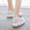 ZHR休闲小白鞋女网洞鞋2023夏秋新款一脚蹬厚底坡跟小白鞋 商品缩略图2
