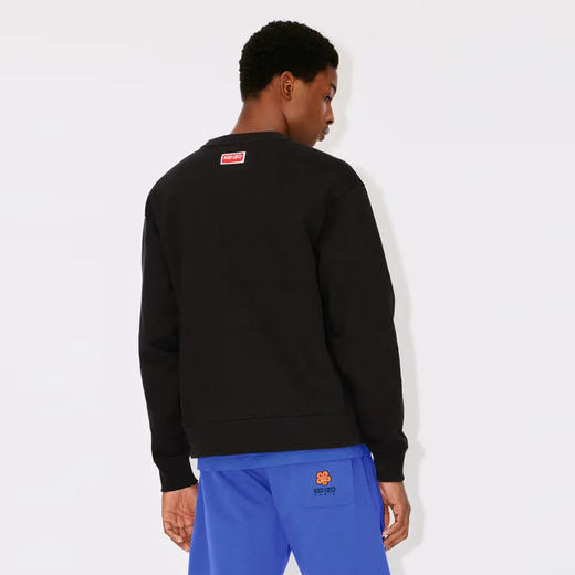 KENZO 高田贤三 男士棉质海棠花徽标印花长袖卫衣 黑色 FD55 SW445 4ME 99J 商品图2