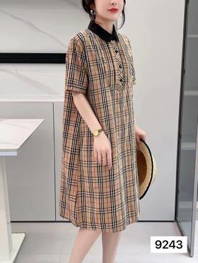女拼接经典连衣裙9243