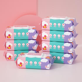 蓝漂竹叶情亲肤湿巾80片*5包 超值装