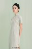 荷言HEYEN 檀深雪 竹抱平安纹淡绿色手工旗袍时装周系列 商品缩略图5