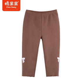 棉果果秋季新品女童复合奥利绒加绒保暖锁温打底裤长裤裤子M322206423424