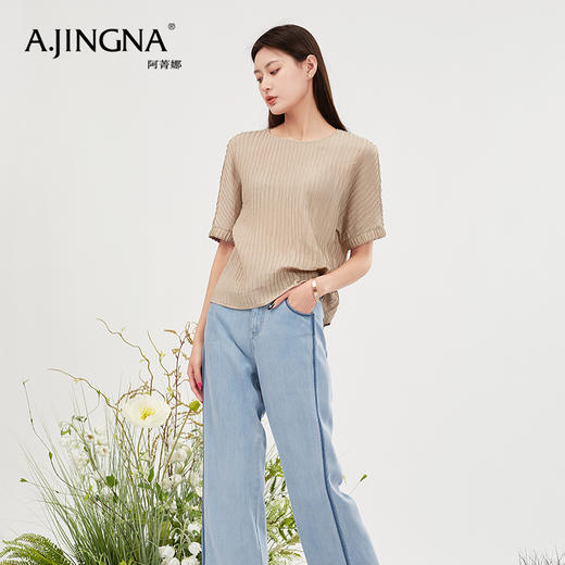 【商场同款】阿菁娜双色可选时尚短袖上衣A30X202039 商品图2