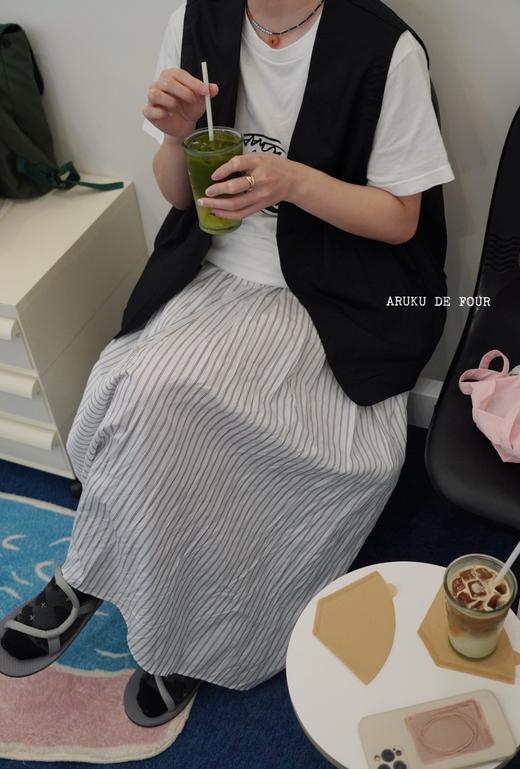 g日系简约条纹半裙 商品图10