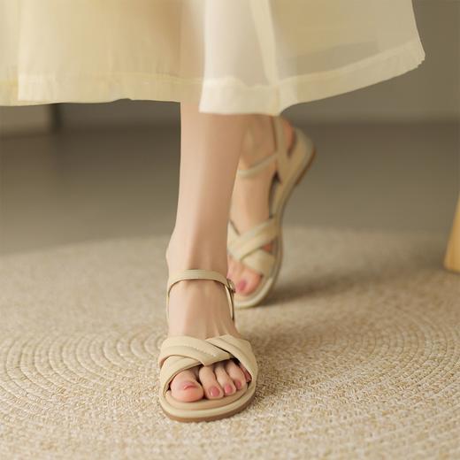 ZHR休闲凉鞋女外穿时尚小坡跟凉鞋女2023新款夏季简约时装凉鞋女 商品图8