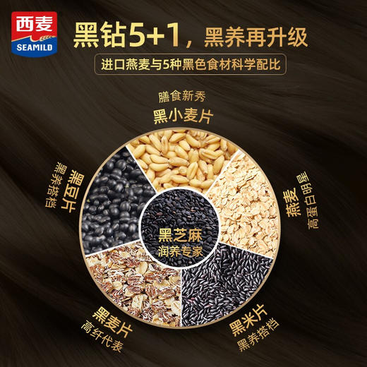 西麦即食5黑谷物燕麦片540g(45g×12）*2袋 商品图3